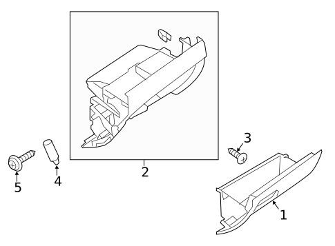 Glove Box for 2015 Mitsubishi Outlander #0