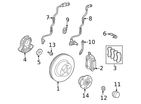 Anti-Lock Brakes for 2001 Mercedes-Benz CL500 #1