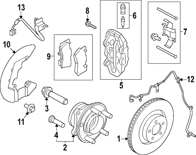 PR3Z2001B - Brakes: Brake Pads for Ford: Mustang Image
