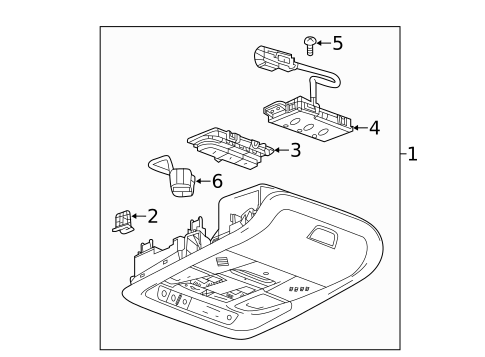 Overhead Console for 2013 GMC Sierra 1500 #8