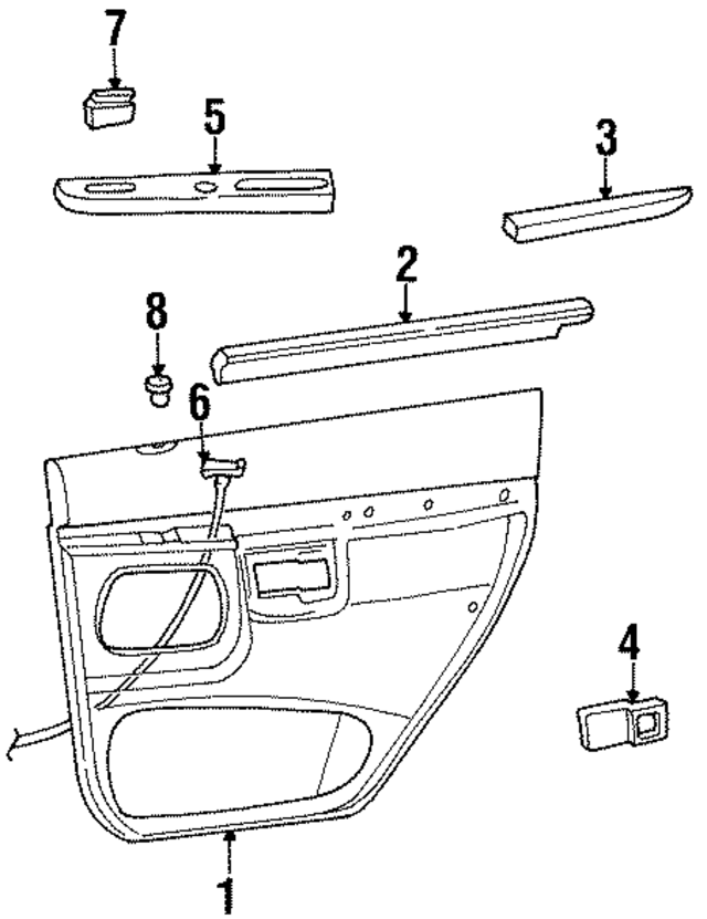 F5TZ7827407BAS - : Door Interior Trim Panel for Ford Image
