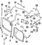 8971230891 - Cooling System: Radiator Upper Bracket for Isuzu Image