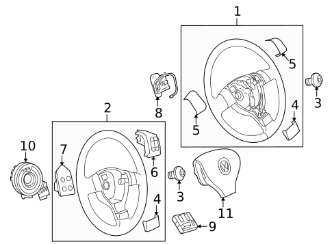 Steering Wheel & Trim for 2016 Volkswagen Eos #0