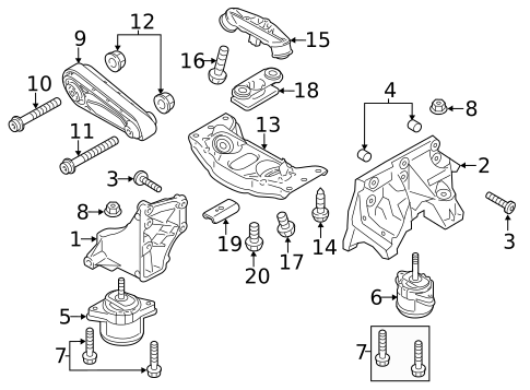 Engine & Trans Mounting for 2016 Porsche Panamera #1
