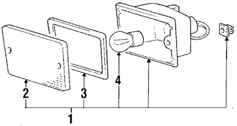 Park & Signal Lamps for 1987 Mitsubishi Cordia #0