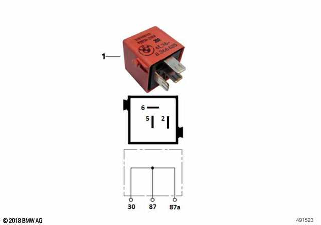 61368366625 - General Electrical System: Plug Connector, RosÃ© - 30.87.87A for BMW-Motorrad Image