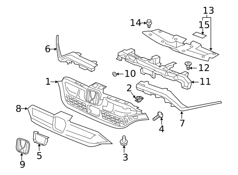Grille & Components for 2020 Honda CR-V #0