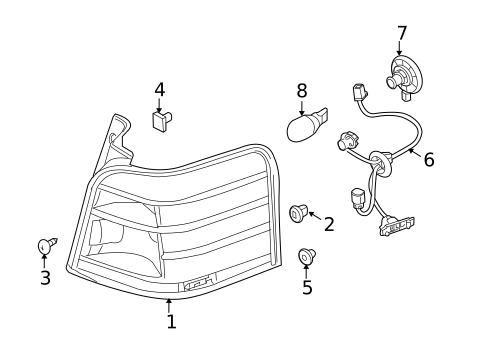 Tail Lamps for 2009 Ford Taurus X #0