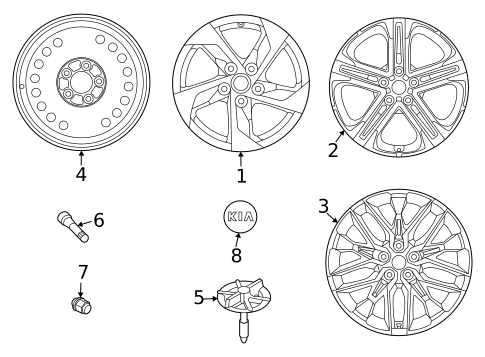 Center Cap for 2022 Kia K5 #0