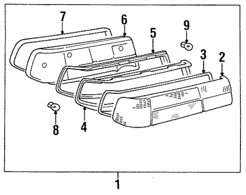 Backup & Tail Lamps for 1984 BMW 633CSi #0