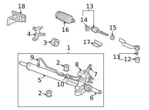 Steering Gear & Linkage for 2008 Honda Accord #0