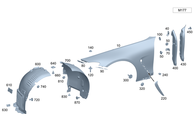 1928809700 - : Fender, Front for Mercedes-Benz Image