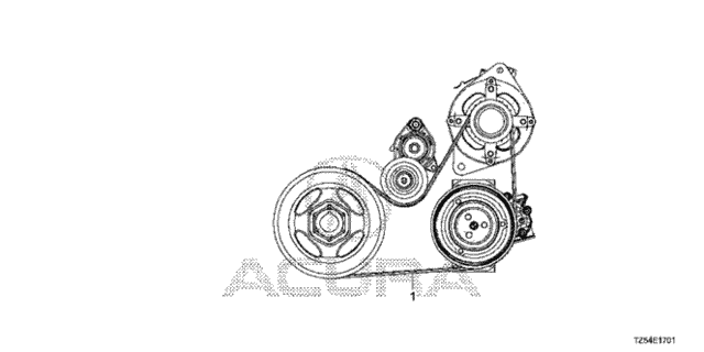 Alternator Belt (2) for 2019 Acura MDX #0
