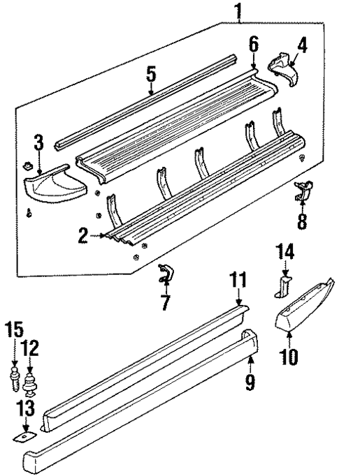 Exterior Trim - Pillars for 1997 GMC Yukon #1