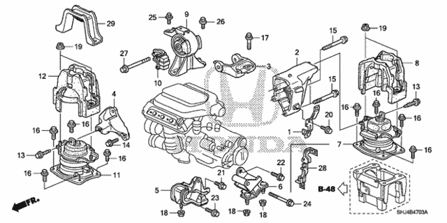 Engine Mounts ('07-) (2) for 2007 Honda Odyssey #0