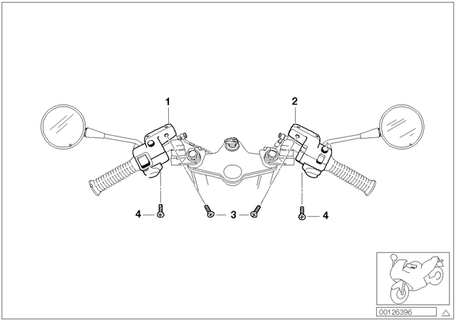 61317708356 - : Combination Switch Right, Continuous Light for BMW-Motorrad Image
