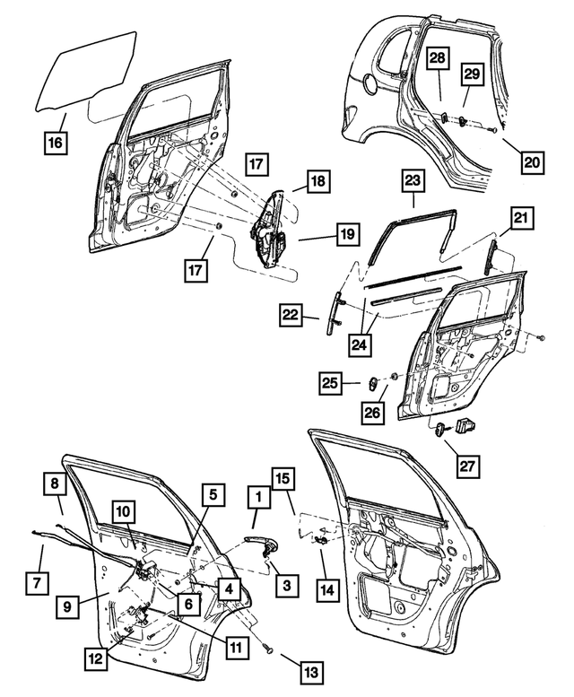 5127832AA - Doors and Related Parts: Window Regulator Motor, Right for Mopar Image