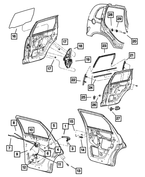 Rear Door for 2005 Chrysler PT Cruiser #0