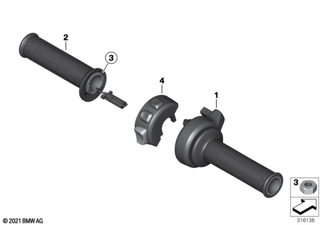 61318552118 - Maintenance &amp; Technology: E-Throttle Grip - 5.5 Ohm for BMW-Motorrad Image