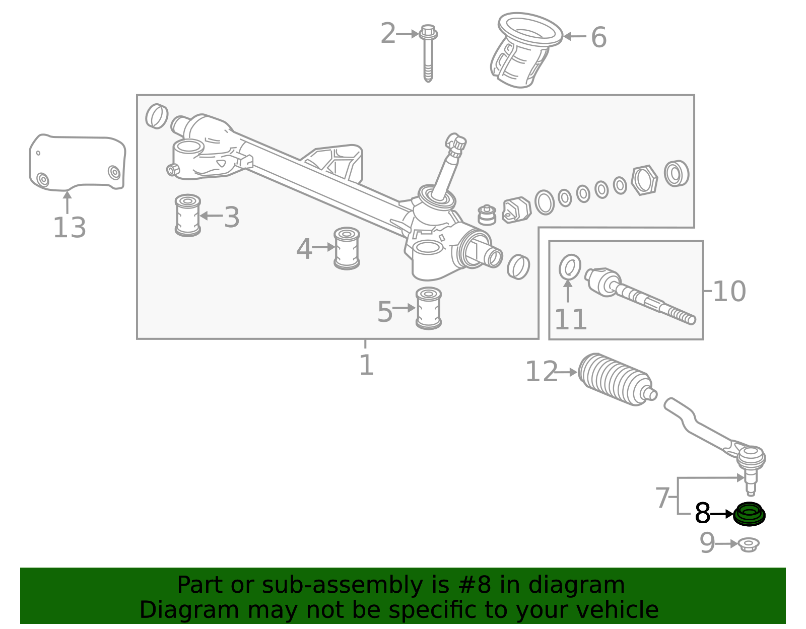 2009-2025 Honda Outer Tie Rod Dust Cap 53546-STX-A02 | Honda