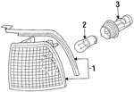 8A0953049B - Electrical: Lens &amp; Housing for Audi: 90, 90 Quattro, Cabriolet Image