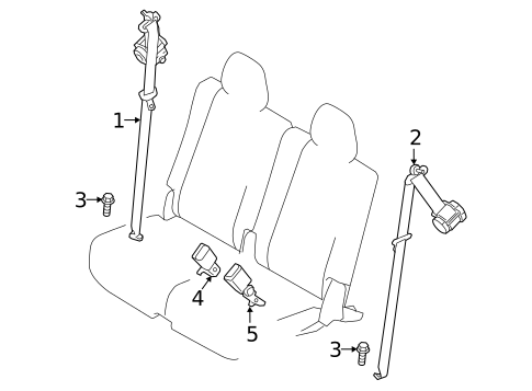Third Row Seat Belts for 2016 Mazda CX-9 #0