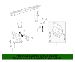2009-2010 Pontiac Vibe Tie Down 19204906 | QuirkParts