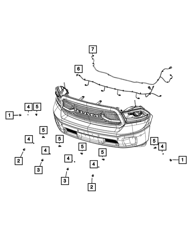 68154309AA - Electrical: Fog Lamp Jumper Wiring for Mopar Image image