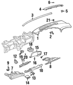 25721117 - Body: Upper Pad for Oldsmobile: Aurora Image