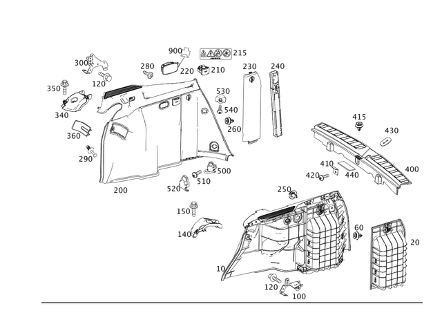 2046905200 - Trim and Lining: Trim Molding for Mercedes-Benz Image image
