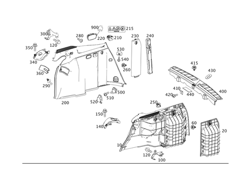 Trunk Lining for 2013 Mercedes-Benz GLK350 #0
