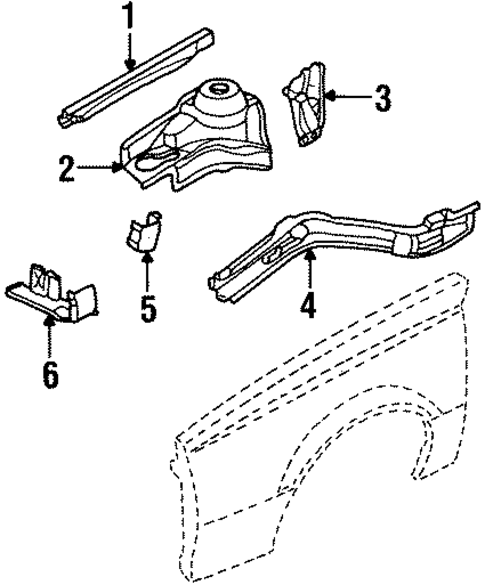 Structural Components & Rails for 1984 Oldsmobile Firenza #0