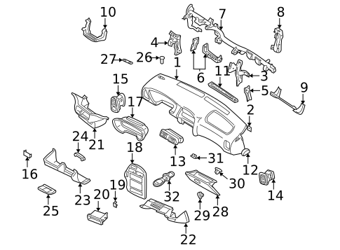 Instrument Panel for 2004 Nissan Pathfinder #0