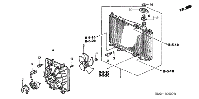 Radiator (Denso) for 2001 Honda Civic #0