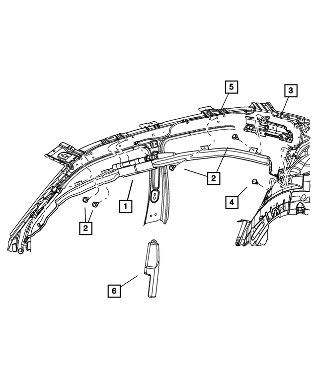 68038976AD - Restraints: Side Air Bag Support, Right for Mopar Image