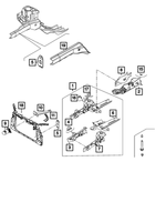 68611853AA - Frame, Bumper and Fascia: Frame Front Rail, Left for Mopar Image