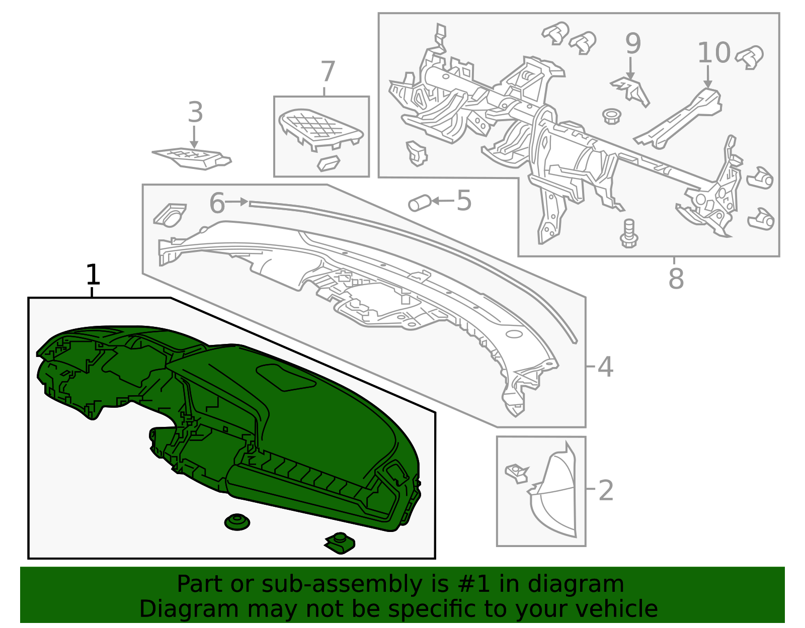 2017-2021 Honda Civic Dashboard Panel 77100-TGG-A00ZA | OEM Parts Online