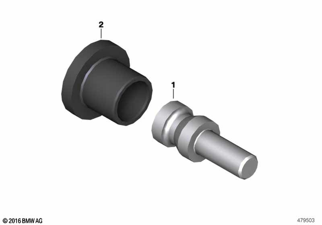 61218537798 - General Electrical System: Jump Start Terminal - M6X14 znni si for BMW-Motorrad Image