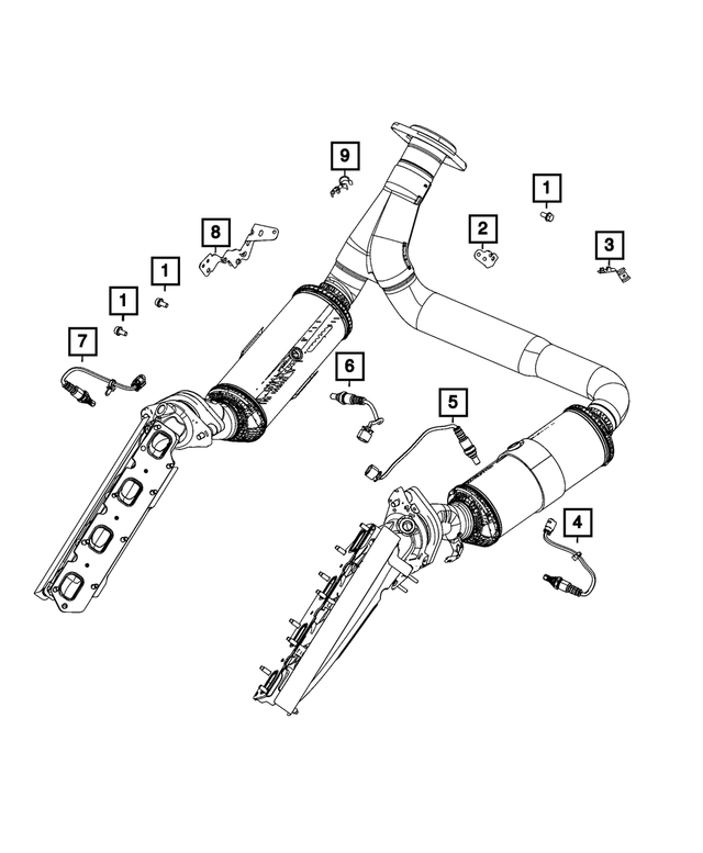 68448239AA - Electrical: Oxygen Sensor Bracket for Mopar Image