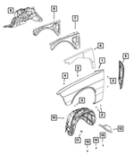 6507501AA - Body Sheet Metal Except Doors: Hex Head Screw for Mopar Image image