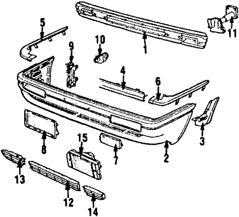 Front Bumper for 1985 Audi 4000 #0