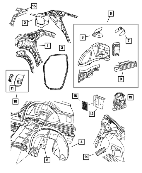 Quarter Panel and Pillar for 2007 Chrysler 300 #0