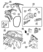 4780916AF - Body Sheet Metal Except Doors: Rear Wheelhouse Panel, Right for Chrysler: 300 | Dodge: Charger, Magnum Image