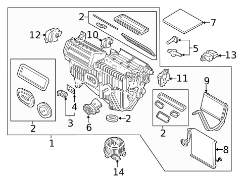 Blower Motor & Fan for 2017 Ford Edge #0