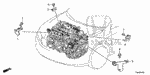 327475G0A00 - Engine: STAY, L. DUMPER WIRE HARNESS for Honda Image