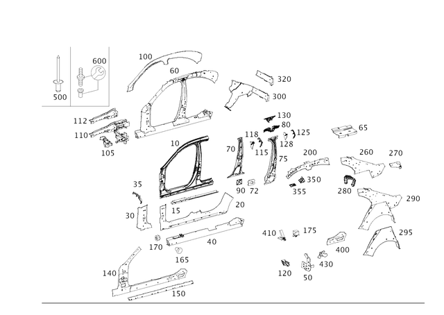 9915532 - Rear Seat Bench: Rivet for Mercedes-Benz: 350SD, CLS500, CLS55 AMG, CLS550, CLS63 AMG, E320, E500, E55 AMG, Maybach S550, Maybach S560, Maybach S580, Maybach S600, Maybach S650, Maybach S680, S450, S500, S550, S550e, S560, S580, S580e, S600, S63 AMG, S63 AMG E Performance, S65 AMG Image image