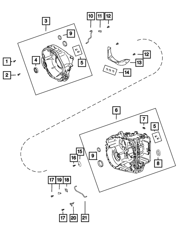 68234975AA - AS60T; 6 Speed; Automatic Transaxle: Torque Converter Housing Kit for Mopar Image