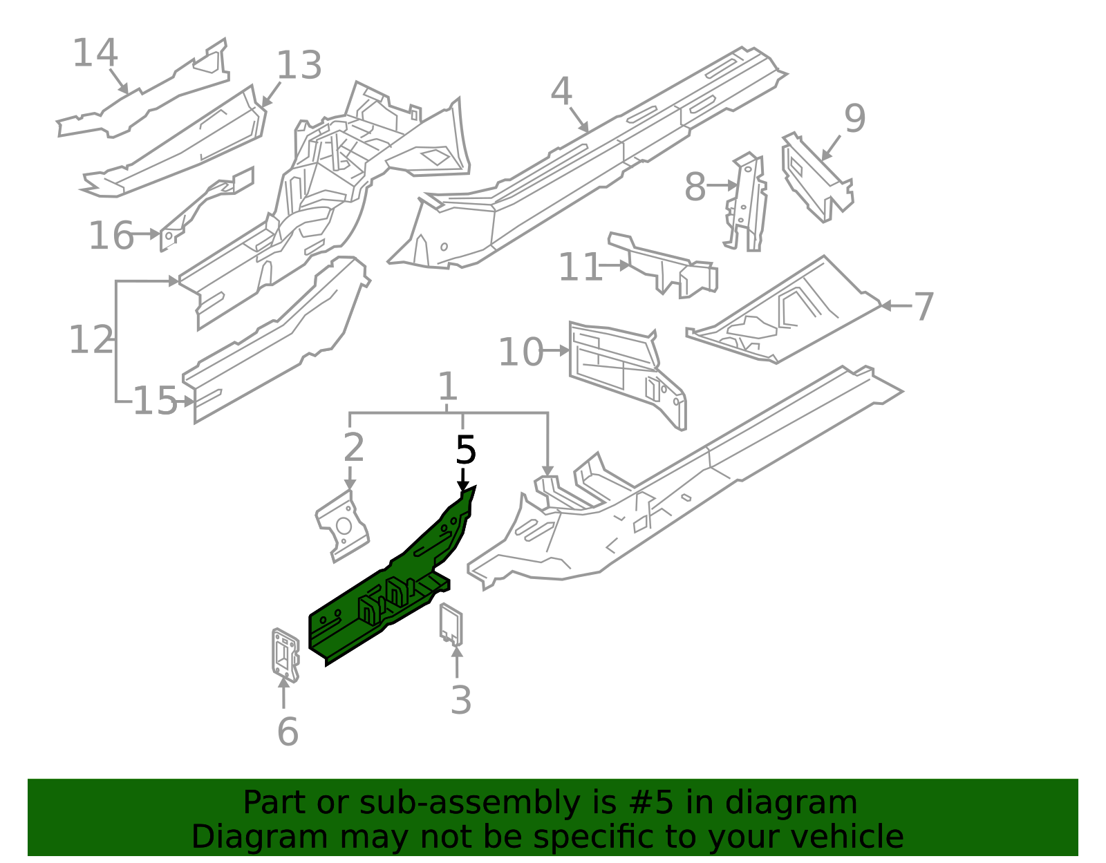 2018-2025 Audi Frame Side Member 80A-803-109-A-STL | OEM Parts Online