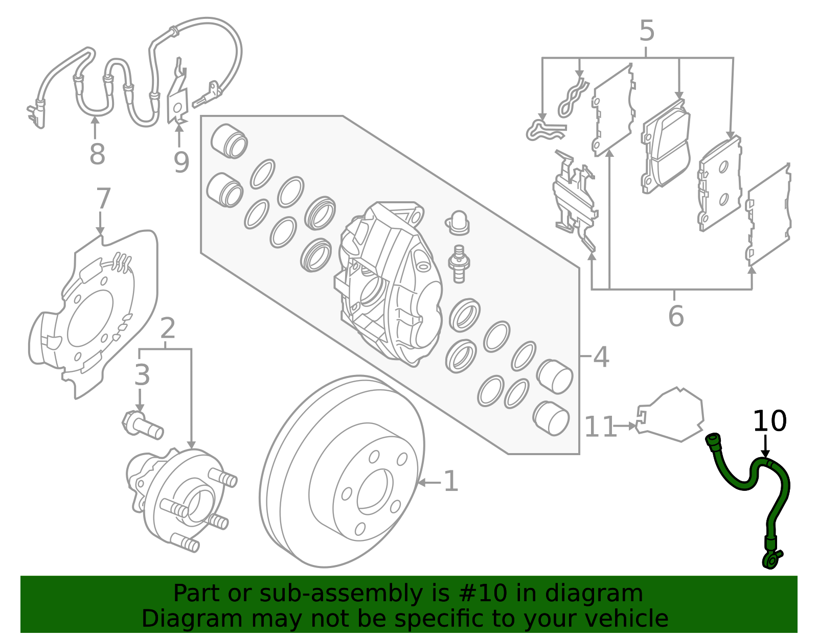 2024-2025 Nissan Z Brake Hydraulic Hose 46211-6GR0A | OEM Parts Online