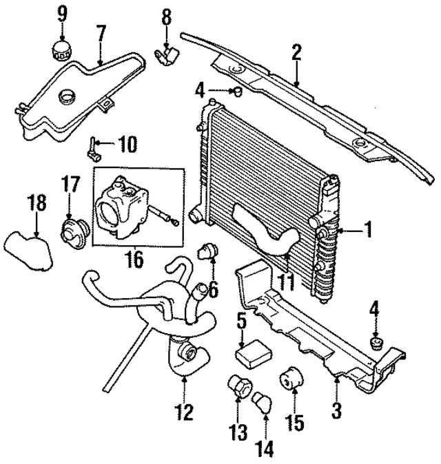 MNA4241AB - Cooling System: Radiator Insulator for Jaguar Image